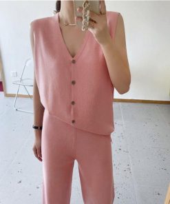 セットアップ | サマーニット冷感タッチ薄手