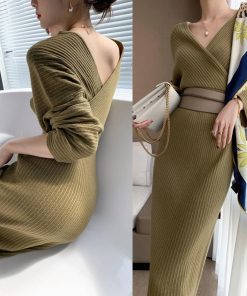 ワンピース | カシュクールニット韓国風