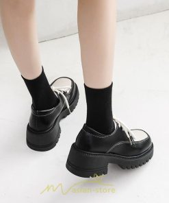 ローファー | 厚底 レディース 編み上げ 学生 通勤 通園 通学 靴 入学 スクール ハロウィン 学園祭 コスプレ 痛くない 疲れにくい 柔らかい 10代20代30代40代