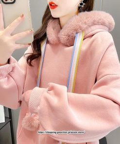 パーカー | レディース 裏ボア 裏起毛 防寒 フード付き スウェット トップス 秋 冬 あったか ゆったり 韓国風 カジュアル 体型カバー 暖かい 安い