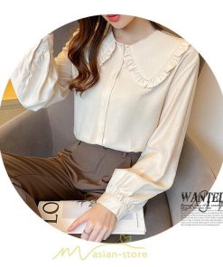 シャツ・ブラウス | ブラウス レディース 長袖 50代 白 シャツ ゆったり トップス きれいめ フォーマル ベージュ 通勤 通学 オフィス 40代 OL 上品 30代 フェミニン 20代