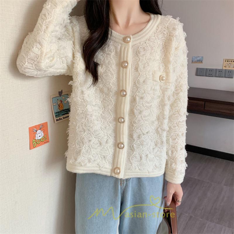 カーディガン | 2022秋冬ニットアウター レディース ニットニット セーター 長袖 羽織り フロントボタン 可愛い トップス 20代40代 通学通勤