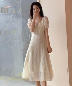 マキシ | ワンピース レディース スクエアネック 半袖 着痩せ 気質 可愛い 20代 30代 40代 サマー お出かけ Aラインワンピース サマーワンピース ロング丈 ワンピース