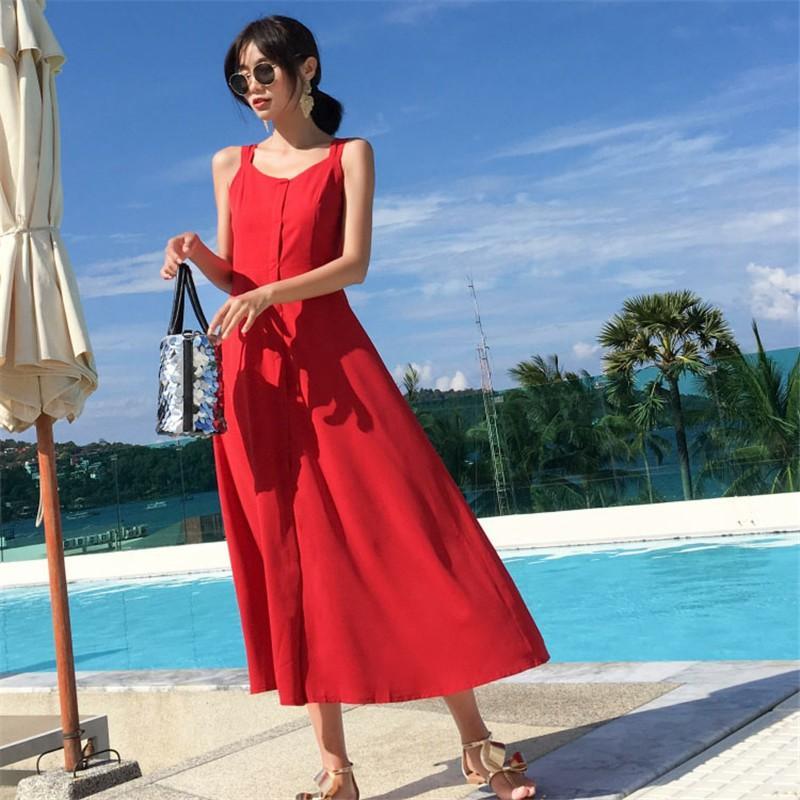 マキシ | ロングワンピース 2020春夏 キャミワンピ レディース マキシ丈ワンピ リゾートワンピース 背中見せ 海旅行 フレアワンピース セクシー XL 無地 L S M