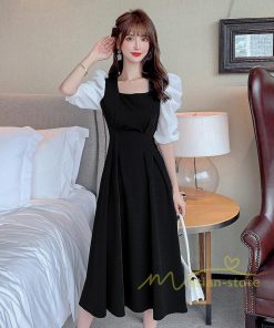 ミディアム | ワンピース レディース きれいめ フォーマルワンピース 結婚式 ドレス 二次会 膝丈ワンピース 40代 カジュアル ナチュラル お出かけ レトロ風 韓国ファッション