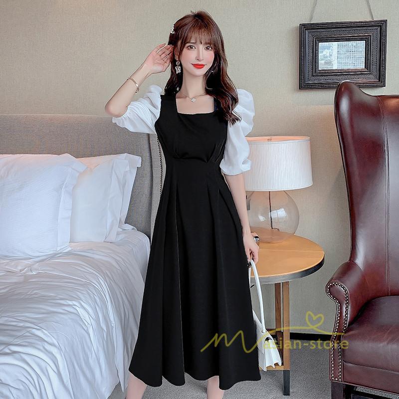 ミディアム | ワンピース レディース きれいめ フォーマルワンピース 結婚式 ドレス 二次会 膝丈ワンピース 40代 カジュアル ナチュラル お出かけ レトロ風 韓国ファッション