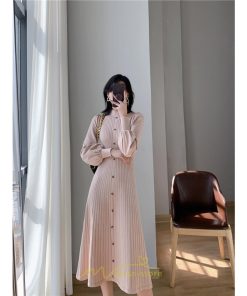 ニットワンピース | ロングワンピース ワンピース レディース ロング丈 秋 冬 ハイネック 長袖 体型カバー 秋冬 上品 OL 50代 30代 40代 通勤