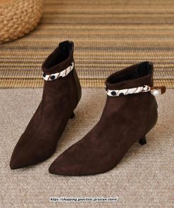 ブーツ | ブーティ ショート レディース ピンヒール 痛くない ファスナー 疲れない 歩きやすい 暖かい 秋冬 飾り 外出 お出かけ デート 女子会 二次会