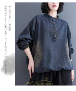 パーカー | デニム デニムレディース プルオーバー フード トレーナー チュニック ワンピース マタニティ 秋 冬 デニムワンピース 大きいサイズ