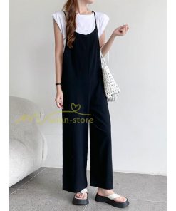 オーバーオール サロペット | サロペット オーバーオール オールインワン ワイドパンツ レディース 無地 キャミ ガウチョ 20代30代40代 着痩せ 可愛い 送料無料 ワイドサロペット