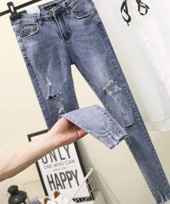 スキニーパンツ | ダメージジーンズデニムスキニーパンツ