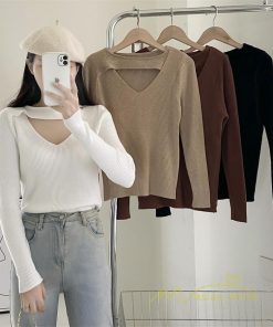 ｔシャツ・カットソー | リブカットソー レディース 秋 秋服 トップス 長袖 ロングスリーブ リブ カットソー 綿混 秋コーデ インナー タイト 伸縮性 ニットソー ショート丈 スリム