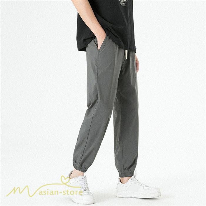 チノパン | テーパードパンツ 涼しい 薄手 アンクルパンツ メンズ テーパード ロングパンツ 無地 着痩せ サマーパンツ 夏 30代 ウエストゴム 新作 カジュアルパンツ 20代