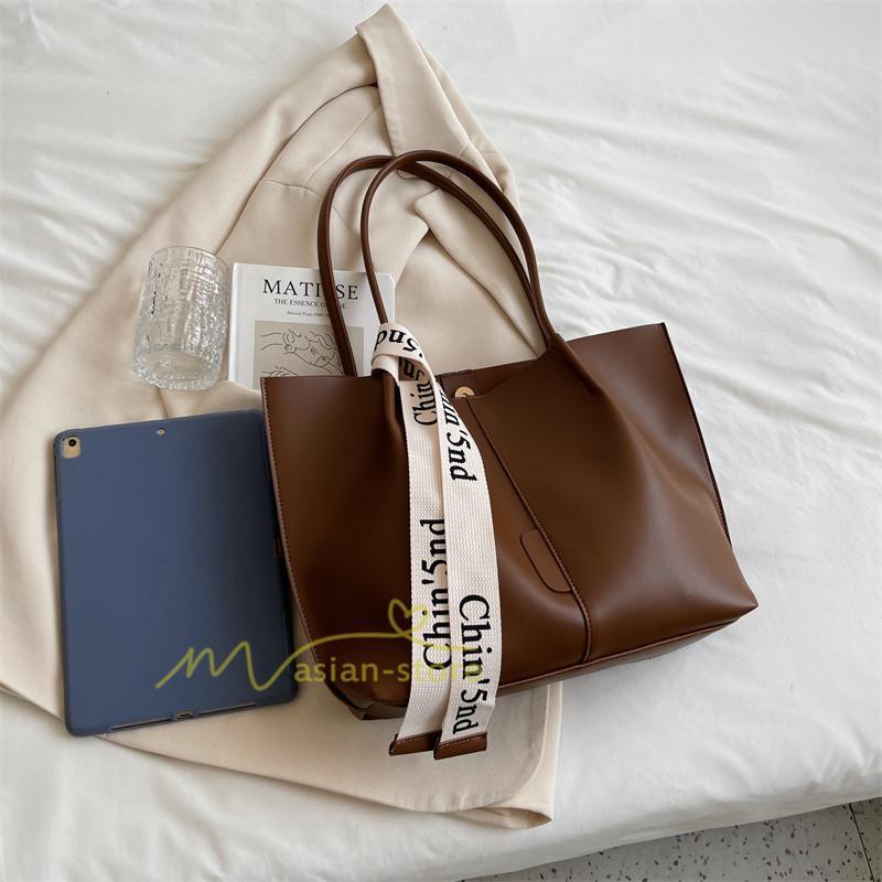 女性用バッグ | トートバッグ レディース A4 大容量 手提げ 鞄 おしゃれ PUレザー 通勤通学 無地 シンプル オフィス 上品 20代30代40代 お出かけ ビジネスバッグ ポーチ付き