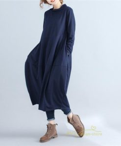 マキシ | ワンピース レディース 春秋 長袖 ゆったり ロング丈ワンピース シンプル 体型カバー 大きいサイズ 新作 カジュアル きれいめ 無地 30代 40代 着痩せ