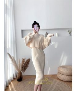 ニットワンピース | セットアップ レディース 秋冬 きれいめ ロング丈無地 20代30代40代50代 長袖 可愛い 大人 通勤 お出かけ お呼ばれ 着痩せ