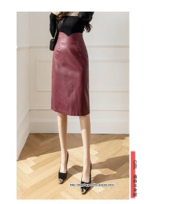 スカート | レディース タイトレザーボトムス ハイウエスト ひざ丈 秋冬 カジュアル お洒落 大人 可愛い 着痩せ 30代 40代 コーデ 50代 20代