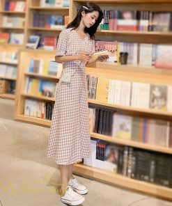 マキシ | ワンピース Aライン レディース チェック柄 上品 着痩せ Vネック 気質 ロングワンピース サマーワンピース 夏新作 大きいサイズ 40代 20代 30代 上品 通勤通学