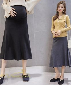 スカート | マタニティ ミディアム丈 マタニティウェア 無地 おしゃれ 可愛い マタニティウエスト調整 カジュアル 妊婦服 ウエスト調整 夏 きれいめ 春