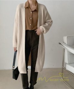 カーディガン | ロングニット2022秋冬 レディース アウター パフスリーブ 羽織り 長袖 ニット 20代40代 ニットカーデ 通学通勤 大人 セーター