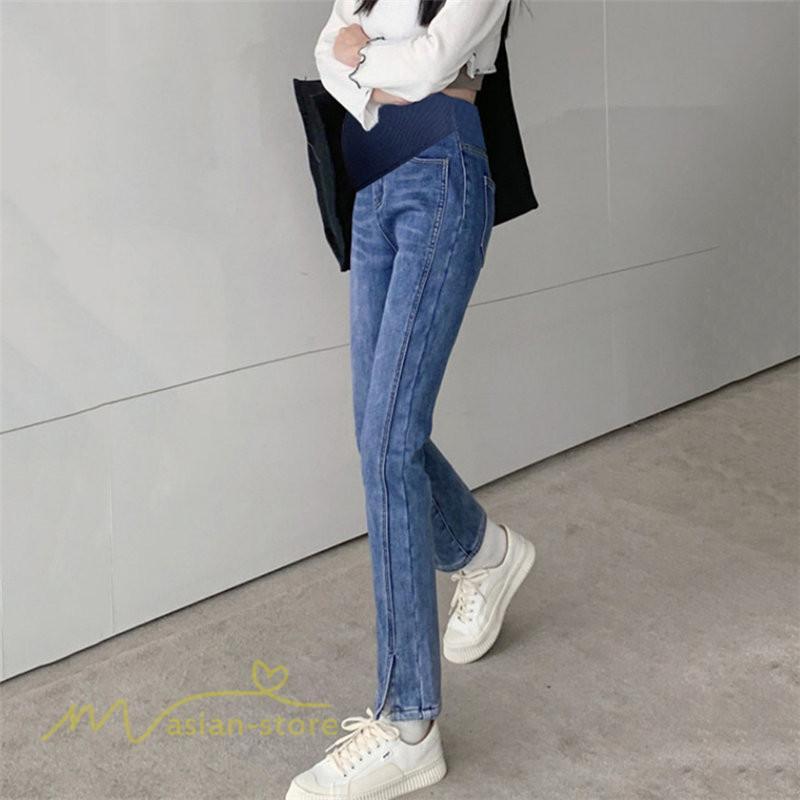 パンツ レギンス | ジーンズ マタニティウェア パンツ デニムパンツ 妊婦 無地 ロングパンツ マタニティパンツ 春 秋 デニム 大きいサイズ 妊婦服 上品 産前 おしゃれ 9分丈