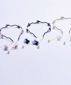 ネックレス | 2way ヘッドバンド 髪飾り カチューシャ パール レディース 女性 ヘアアクセサリー ヘアバンド 花モチーフ チャーン付き