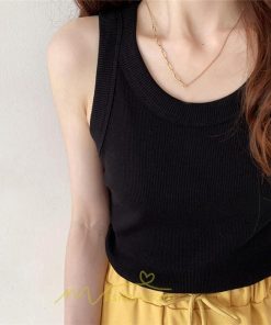 キャミ・タンク | キャミソール レディース トップス ノースリーブ ファッション 韓国風 きれいめ お出かけ ニット 夏 無地 ゆったり ナチュラル デート カジュアル インナー