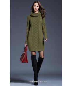 マキシ | ニットワンピース ワンピース レディース 秋冬 チュニック ニット ひざ丈 長袖 ハイネック ゆったり 無地 オシャレ 通学 かわいい 大きいサイズ 通勤