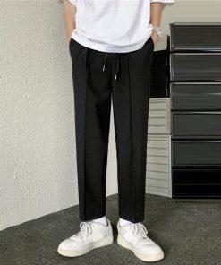 チノパン | パンツ メンズ ウエストゴム ロングパンツ 無地 シンプル カジュアルパンツ おしゃれ 夏新作 9分丈 テーパードパンツ サマーパンツ ビジネス お出かけ 仕事