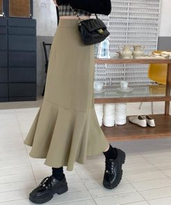 フレアスカート | マーメイドスカート スリット 韓国風