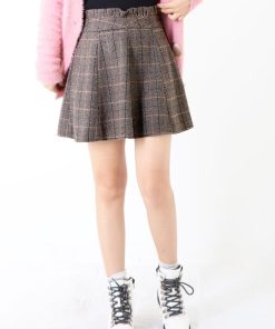 ミニスカート | Skirt ボトムス レディース グレンチェックスカート Aライン 秋冬 フレアスカート