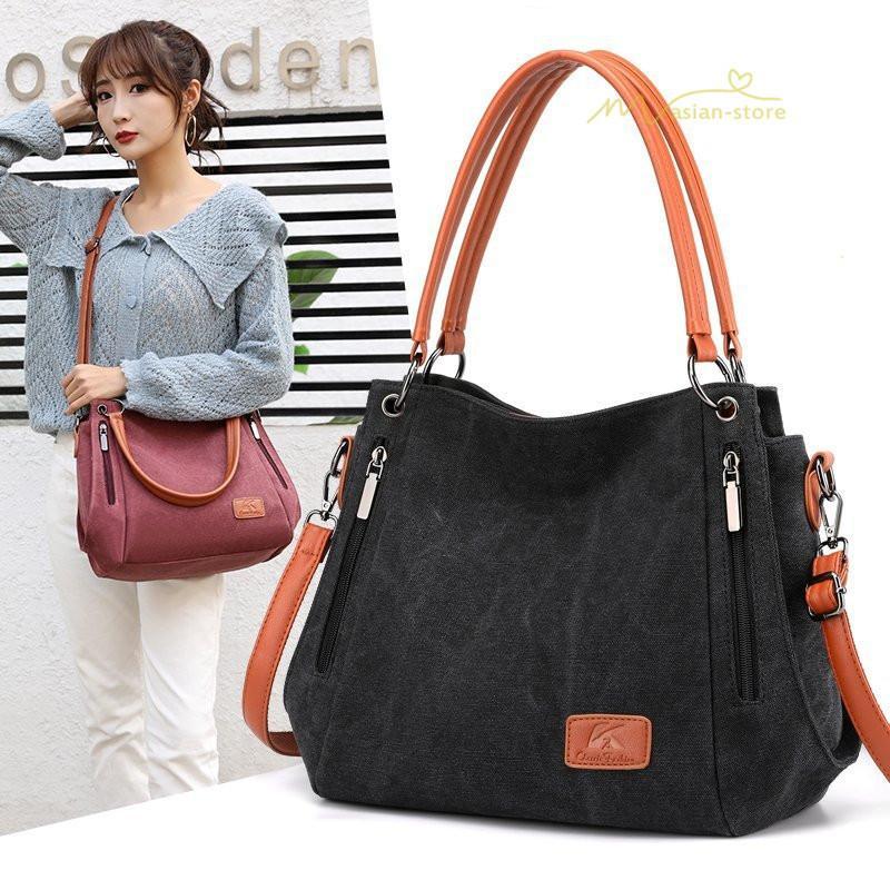 女性用バッグ | ショルダーバック レディースファッション トートバッグ 斜めがけ 肩掛け 通勤バッグ 軽い 大容量 手提げ 鞄 ポケット多い カジュアル 収納可 Bag ママバッグ