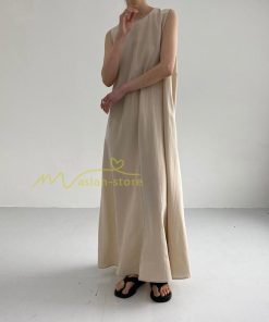 マキシ | ロングワンピース 夏ワンピース ノースリーブ タンクトップワンピース 30代40代 無地 フレアワンピース Aラインワンピース 50代60代 可愛い 大人