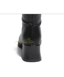 ロングブーツ | ブーツ ヒール カジュアル レディース 靴 シューズ お出かけ 秋冬 ロング丈ブーツ ジョッキーブーツ 太ヒール 春秋冬 大人 黒靴 美脚