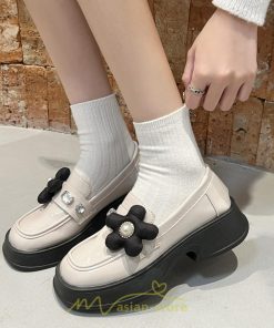 ローファー | 学生 女子 レディース 通学 通勤 学生靴 学校 軽量 花飾り 可愛い 上品 キレイめ 疲れにくい 痛くない 送料無料 フォーマル コンフォート