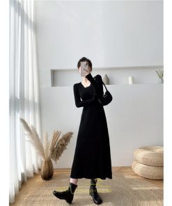 ニットワンピース | ワンピース 秋 秋服 レディース ニット ロングワンピース ロング 長袖 冬 冬服 Aライン 着痩せ 大人上品 お出かけ デート エレガント 送料無料 20代30代40代