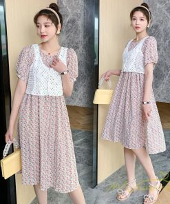 ワンピース | マタニティ 2点セット シフォン レディース マタニティウェア ママ服 妊婦服 産前 薄手 カジュアル 膝丈 産後 かわいい