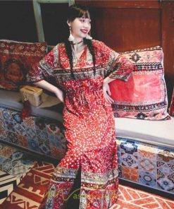 マキシ | レディース ワンピース 夏 秋 長袖ワンピ きれいめ 大人ワンピース Aライン ロングワンピース おしゃれ 大人 お呼ばれ 可愛い コットン レトロ 通勤