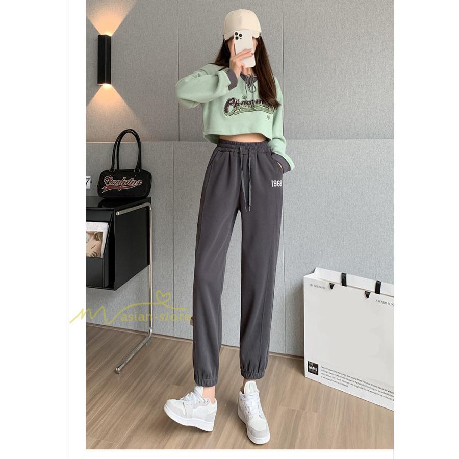 チノ・テーパード・ジョガー・スキニーパン | パンツ テーパードパンツ レディース ロング丈 秋冬コーデ スウェットパンツ カジュアル 刺繍 ロングパンツ 着痩せ ウエストゴム 大きいサイズ シンプル