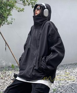 コート・ジャケット | マウンテンパーカー レディース アウター パーカー ジャケット メンズ 男女兼用 ブルゾン カジュアル 大きいサイズ Oversize 羽織り 防風 無地 ゆったり