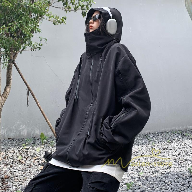 コート・ジャケット | マウンテンパーカー レディース アウター パーカー ジャケット メンズ 男女兼用 ブルゾン カジュアル 大きいサイズ Oversize 羽織り 防風 無地 ゆったり