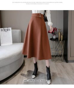 スカート | レディース ロングフレアAラインボトムス ラシャ 秋冬 暖か カジュアル お洒落 大人 可愛い 50代 30代 20代 着痩せ 40代