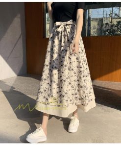 スカート | フレアロングレデイース リネンウエストゴム 綿麻混 マキシマキシ リゾート 体型カバー 上品 重ね着風