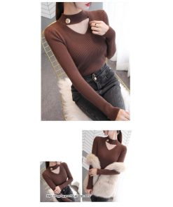 ニット・セーター | カットソー ニット レディース リブニット 長袖 秋冬 春 トップス スリム ストレッチ インナー 無地 長袖ニット プルオーバー 通学通勤 長袖カットソー 着痩せ