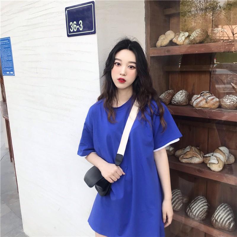 tシャツ・カットソー | Tシャツ 半袖 レディース カットソー バックギャザー トップス ビッグティーシャツ 2019春夏新作 大人気 ロングティーシャツ 可愛い シンプル ゆったり