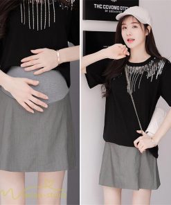 スカート | マタニティサマー 夏 おしゃれ 上品 無地 大きいサイズ レディース 着痩せ マタニティウェア マタニティ 妊婦服 産前 裏地付き ウエスト調整