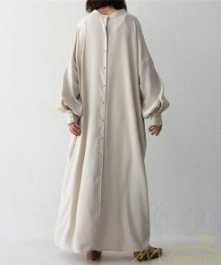 マキシ | 長袖ワンピース ロングワンピース シャツワンピース 羽織り レディース 2way パフスリーブ 大きいサイズ 秋物 送料無料 大人 ゆったり 50代60代 30代40代