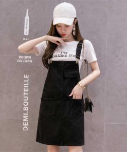 オーバーオール サロペット | ショートスカート オーバーオールスカート オールインワンスカート サロペットスカート デニムスカート ショートデニム 無地 カジュアル ゆったり