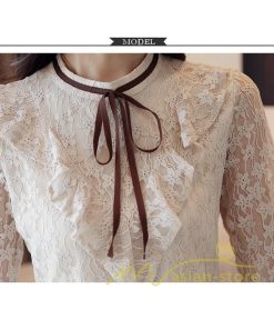 在庫ある | 短納期ブラウスレディースシャツ レースブラウス ビジネスカジュアルシャツトップス オフィスブラウス フォーマルシャツ 薄手 春夏衣装 通学通勤 リボン付き