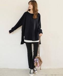 Tシャツ・カットソー | カットソーチュニック 春 ロンT 前後差